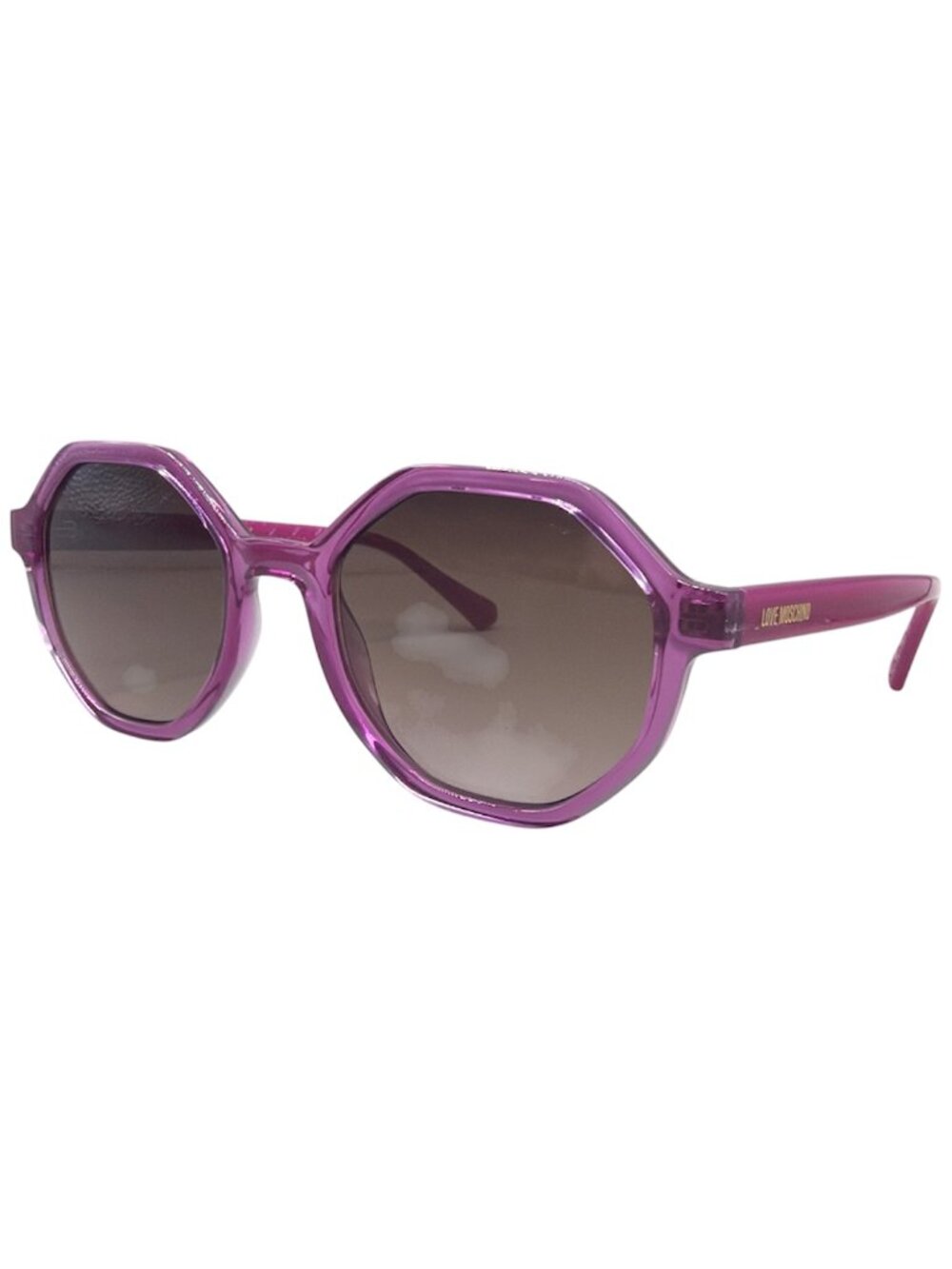Moschino Love Geometric-Round Fuchsia Sunglasses (NEW IN PACKAGE)